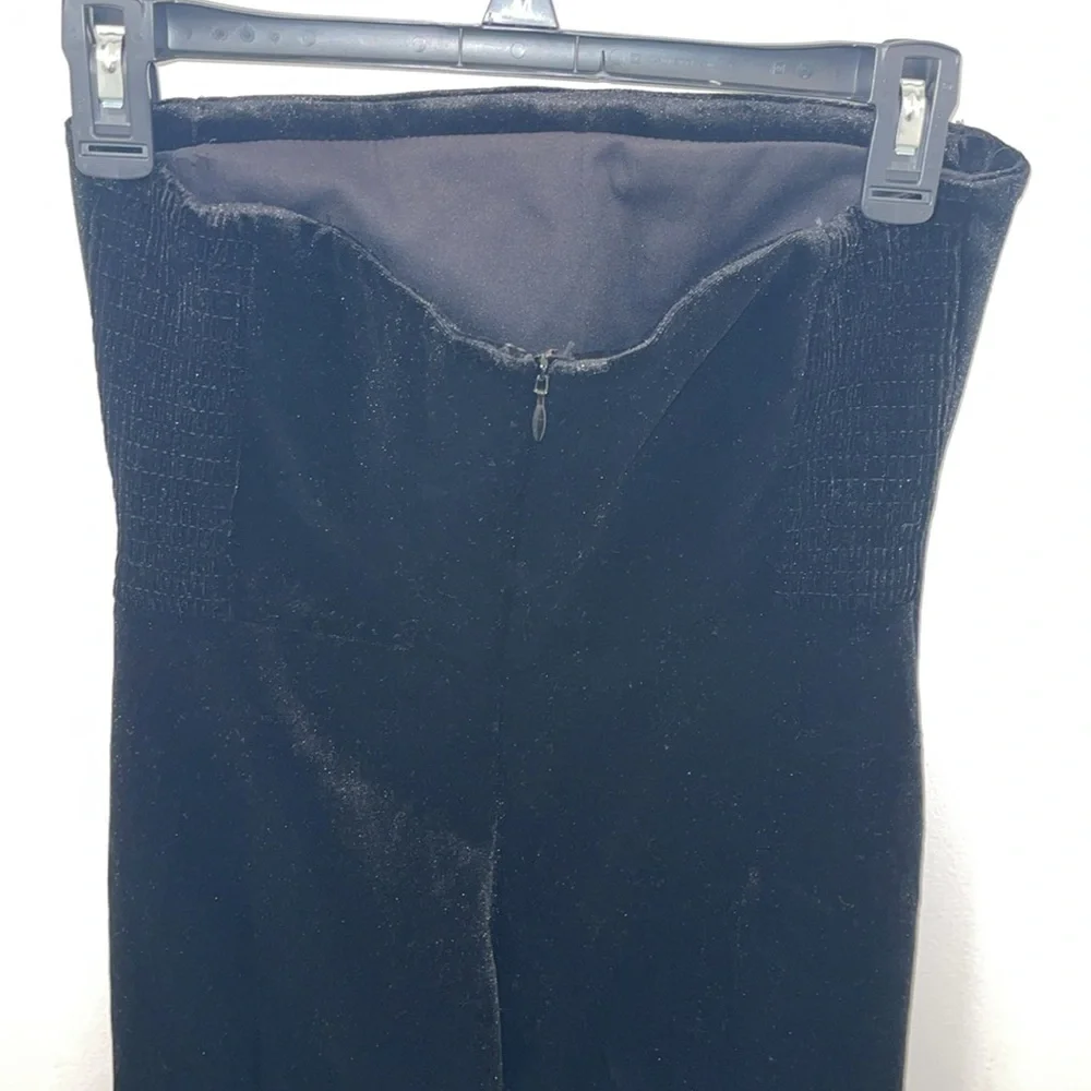 NWT ZARA STUNNING LIMITED EDITION Black Velvet Strapless Midi Dress - Women’s XS - Picture 8 of 11